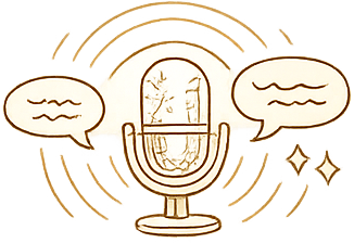 Микрофон со звуковыми волнами