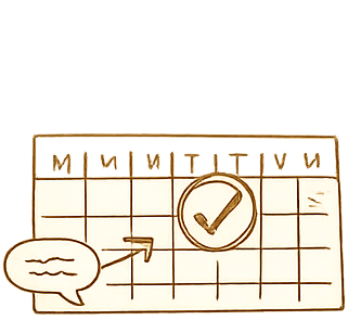 Календарь с отметкой